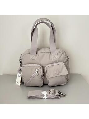 Kipling Rock Ash Defea Nylon Medium Convertible Shoulder Bag NWT